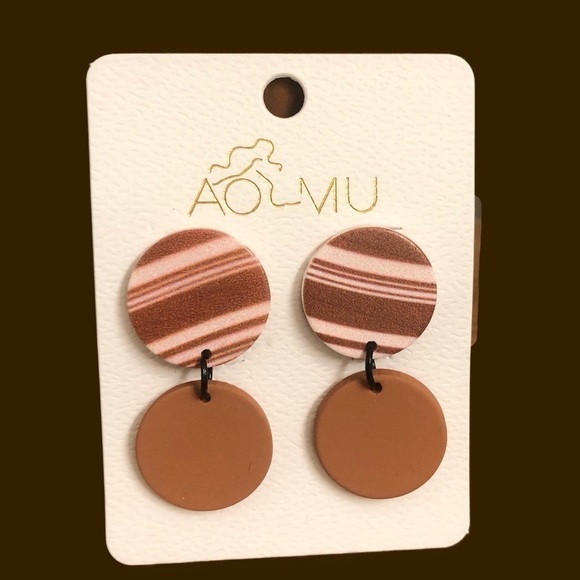 Jewelry - Brown Clay Earrings